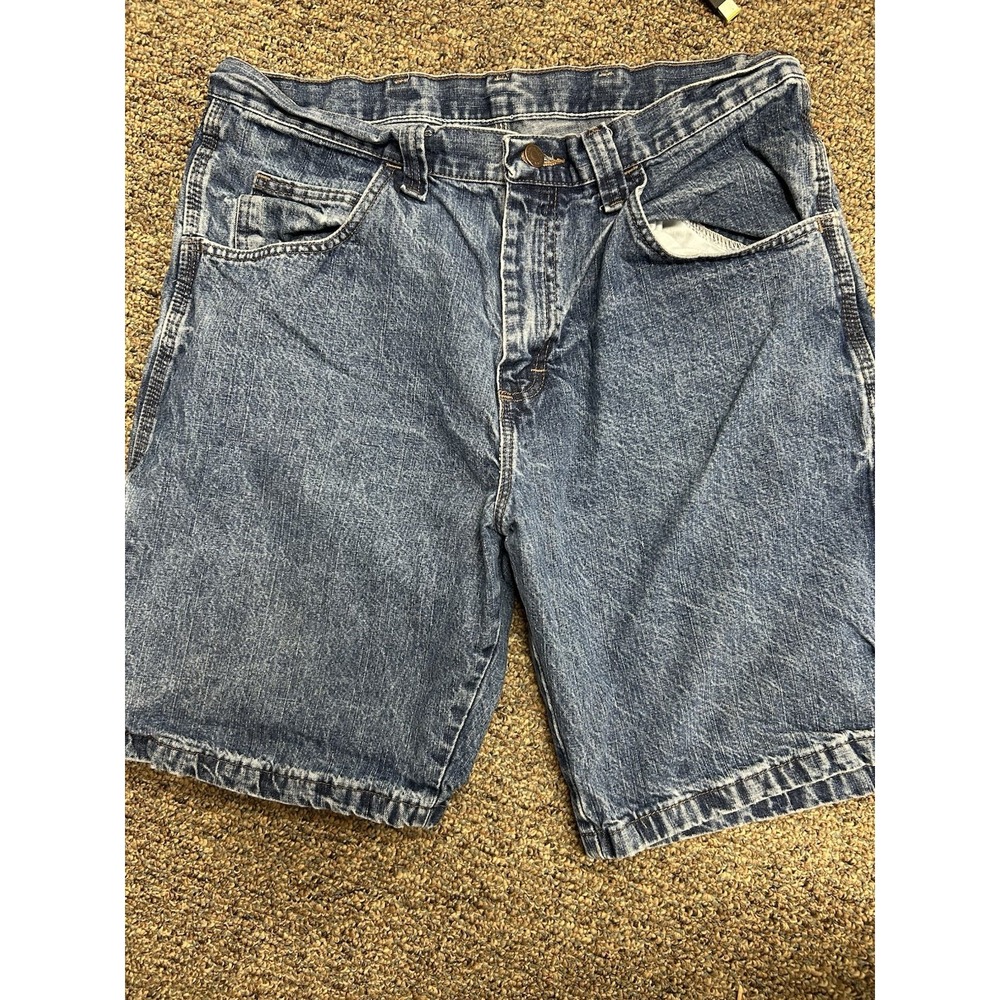 Vintage Wrangler Carpenter Denim Shorts Medium Wash Y2K Baggy Jean Shorts 34R